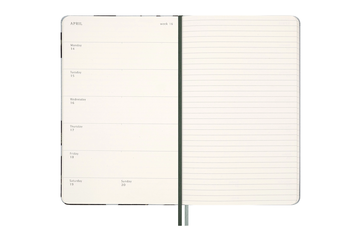 Een Moleskine 2025 12M Weekly Planner Large Snake Leaves + Gift Box koop je bij Moleskine.nl